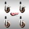 Service Caster 4 Inch 316SS High Temp Glass Filled Nylon 1-1/2 Inch Stem Caster Lck Brake, 2PK SS316TTLEX20S414-GFNSHT-2-S-2-112 - alternate 2